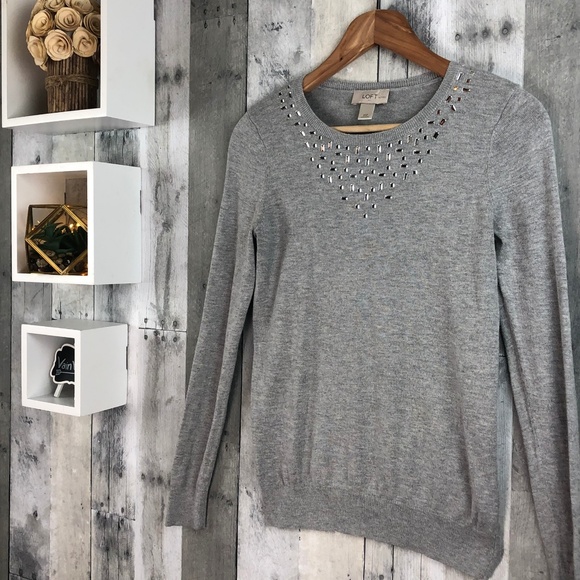 2/$20 LOFT | Embellished Sweater - Picture 3 of 4